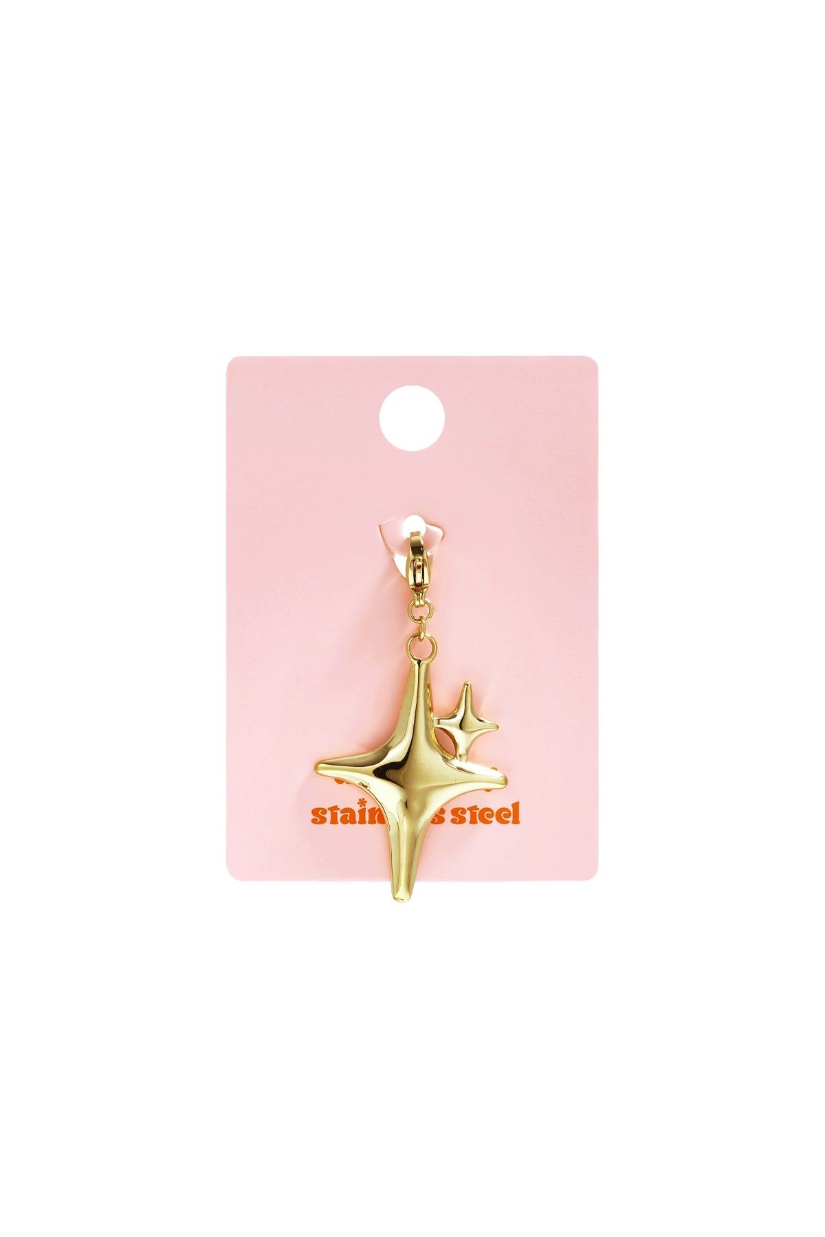 Charm Stella Dorata a 4 Punte in Acciaio Inossidabile