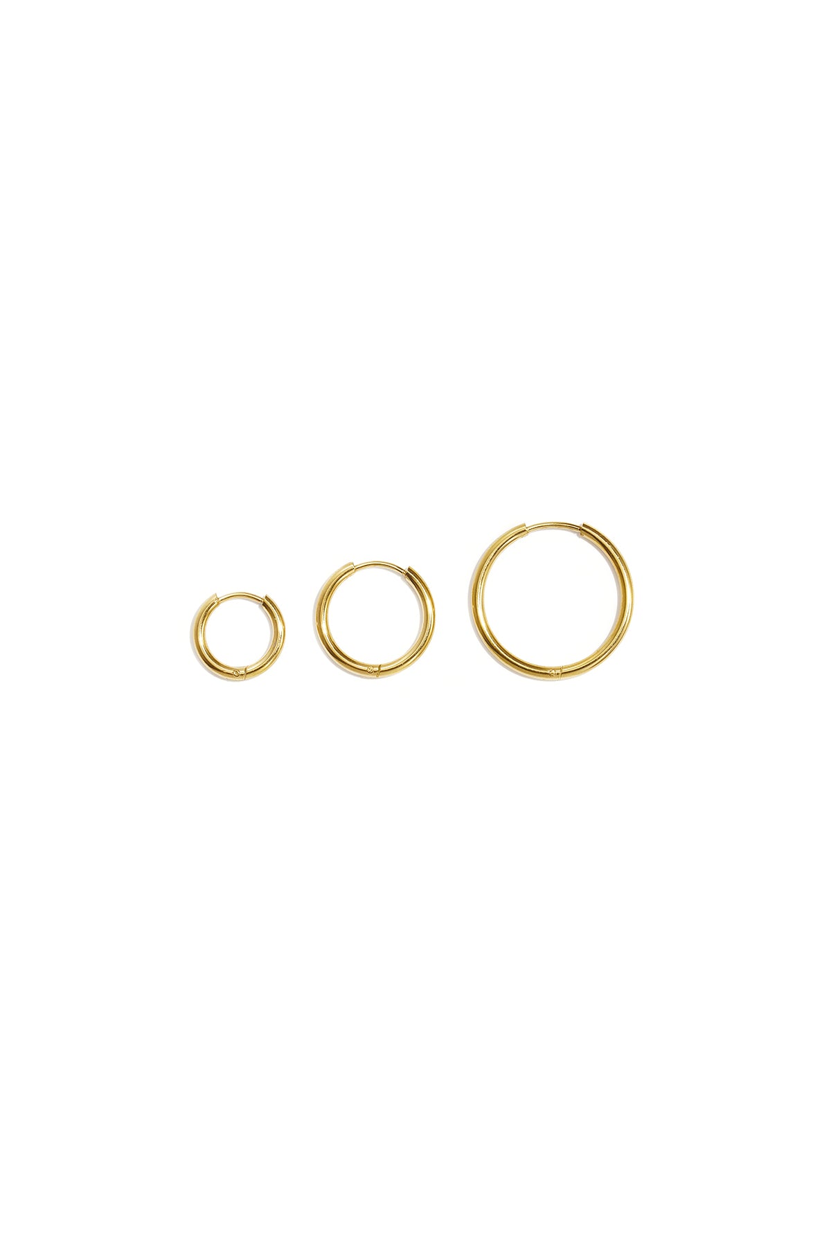 Set 3 Paia di Orecchini a Cerchio in Acciaio Inossidabile – Alemy Boutique
