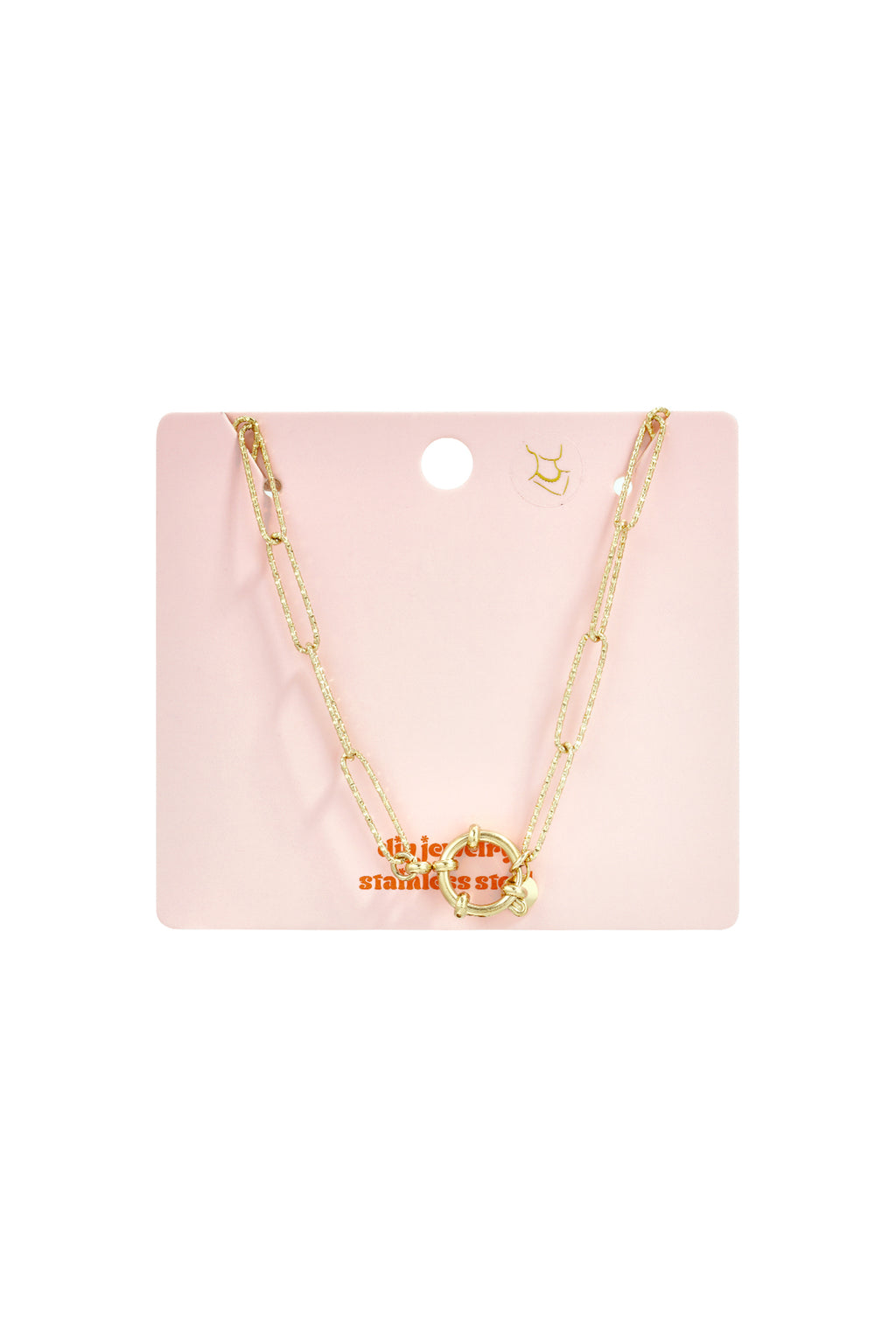 Collana Portacharm Regolabile in Acciaio Inossidabile Color Oro – Base per Charm 