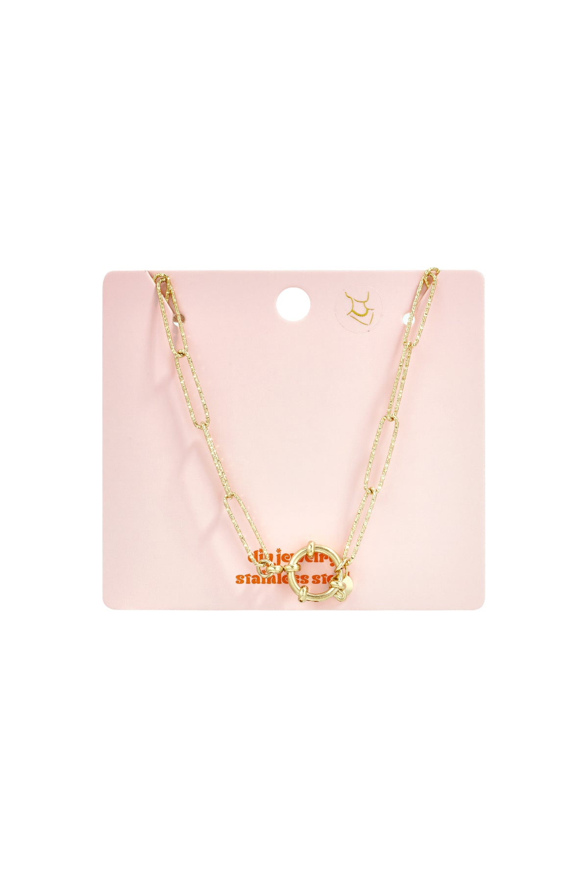 Collana Portacharm Regolabile in Acciaio Inossidabile Color Oro – Base per Charm 
