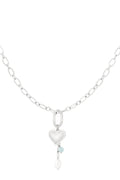 Collana con cuore e chiave in acciaio inox – delicata ed elegante