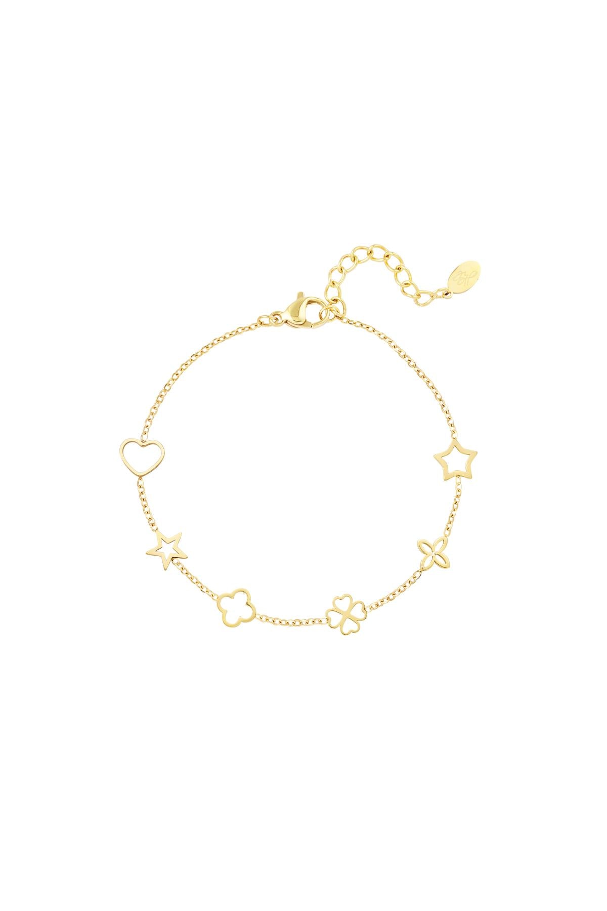 Braccialetto con piccoli charm in acciaio inox – delicato ed elegante