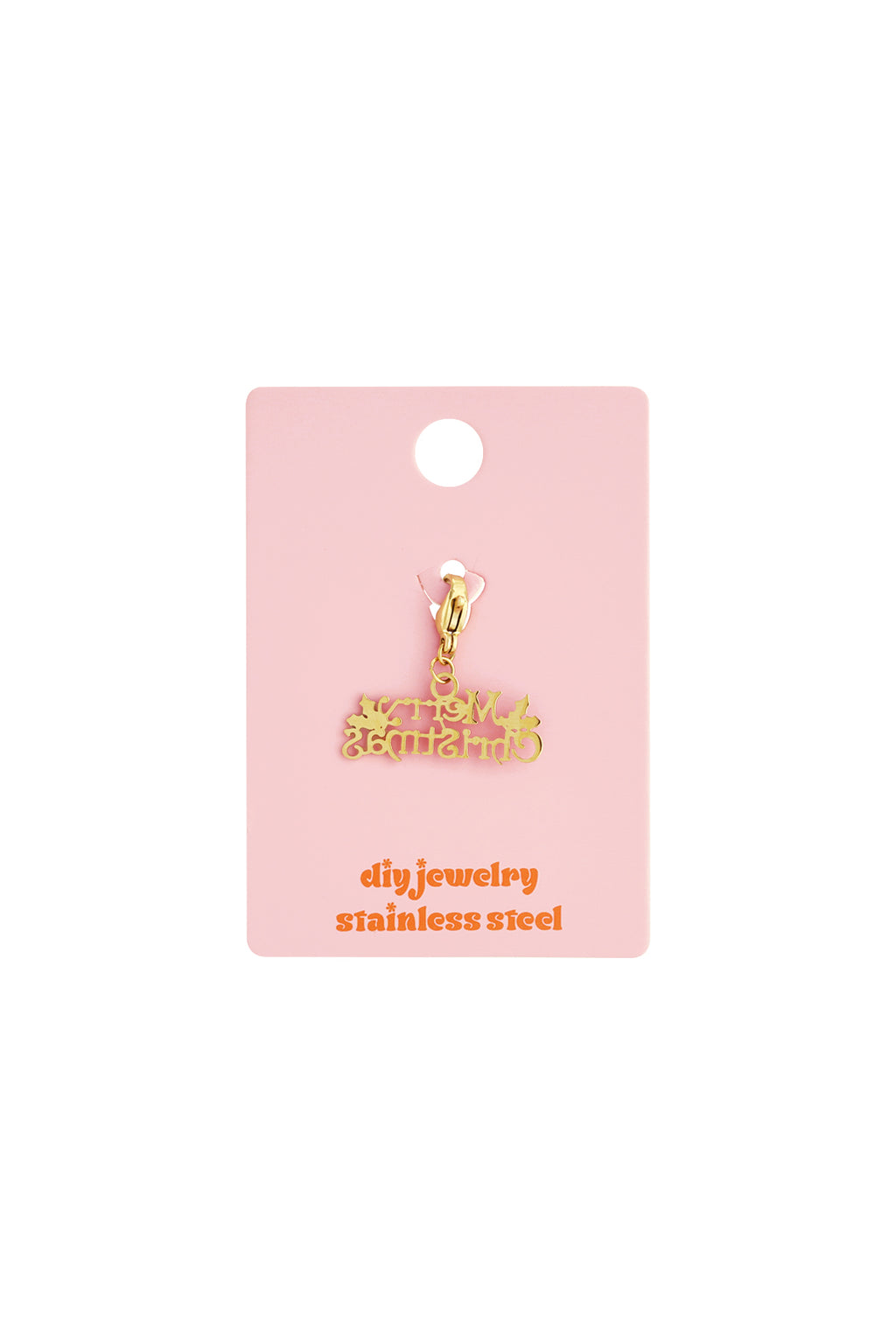 Charm Merry Christmas Color Oro – Ciondolo Natalizio per Collane e Bracciali