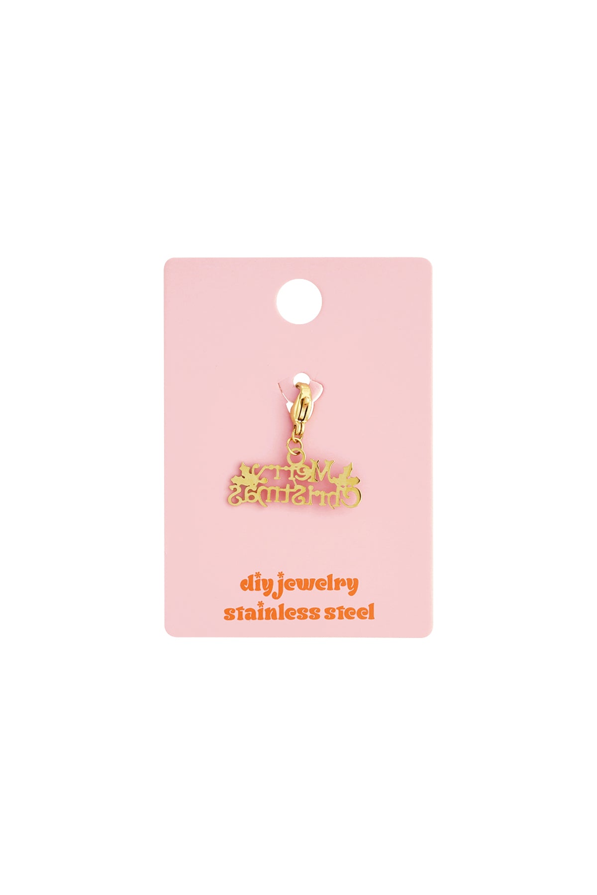 Charm Merry Christmas Color Oro – Ciondolo Natalizio per Collane e Bracciali
