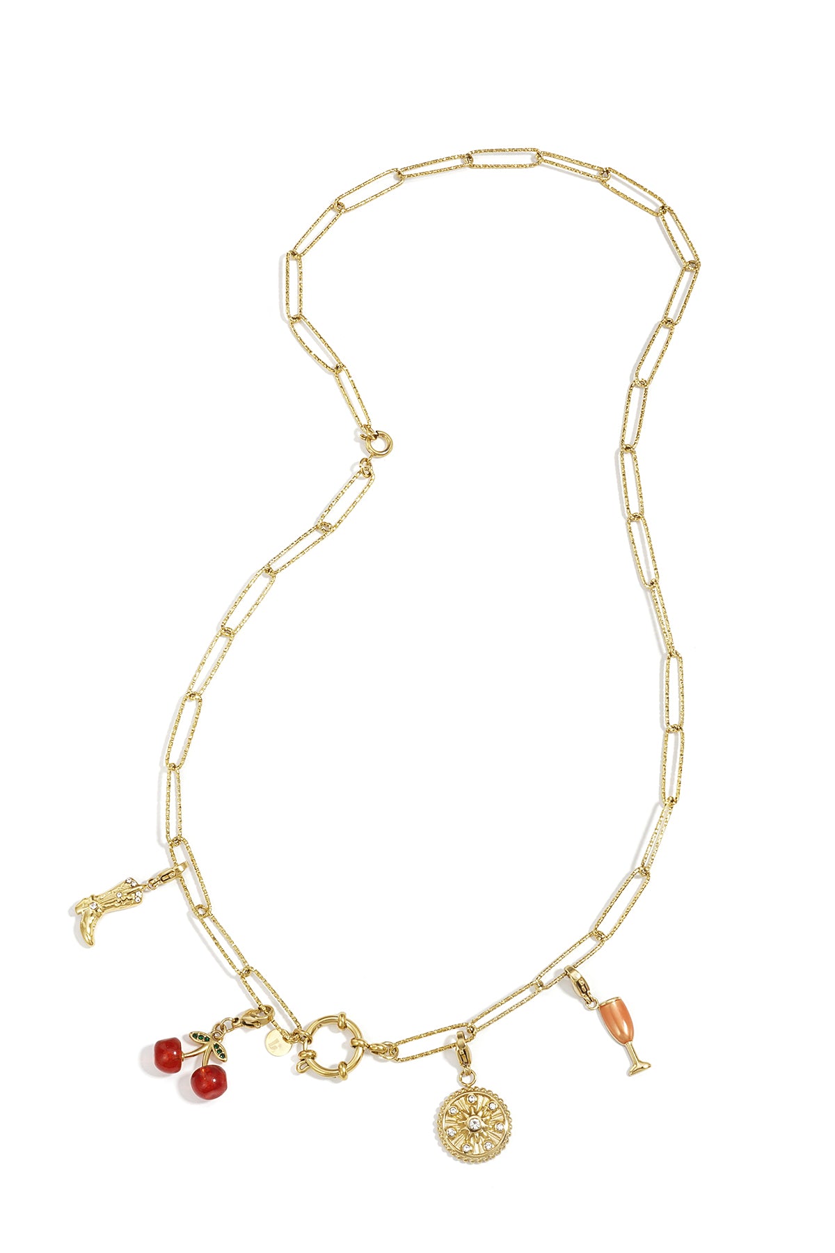 Collana Portacharm Regolabile in Acciaio Inossidabile Color Oro – Base per Charm 