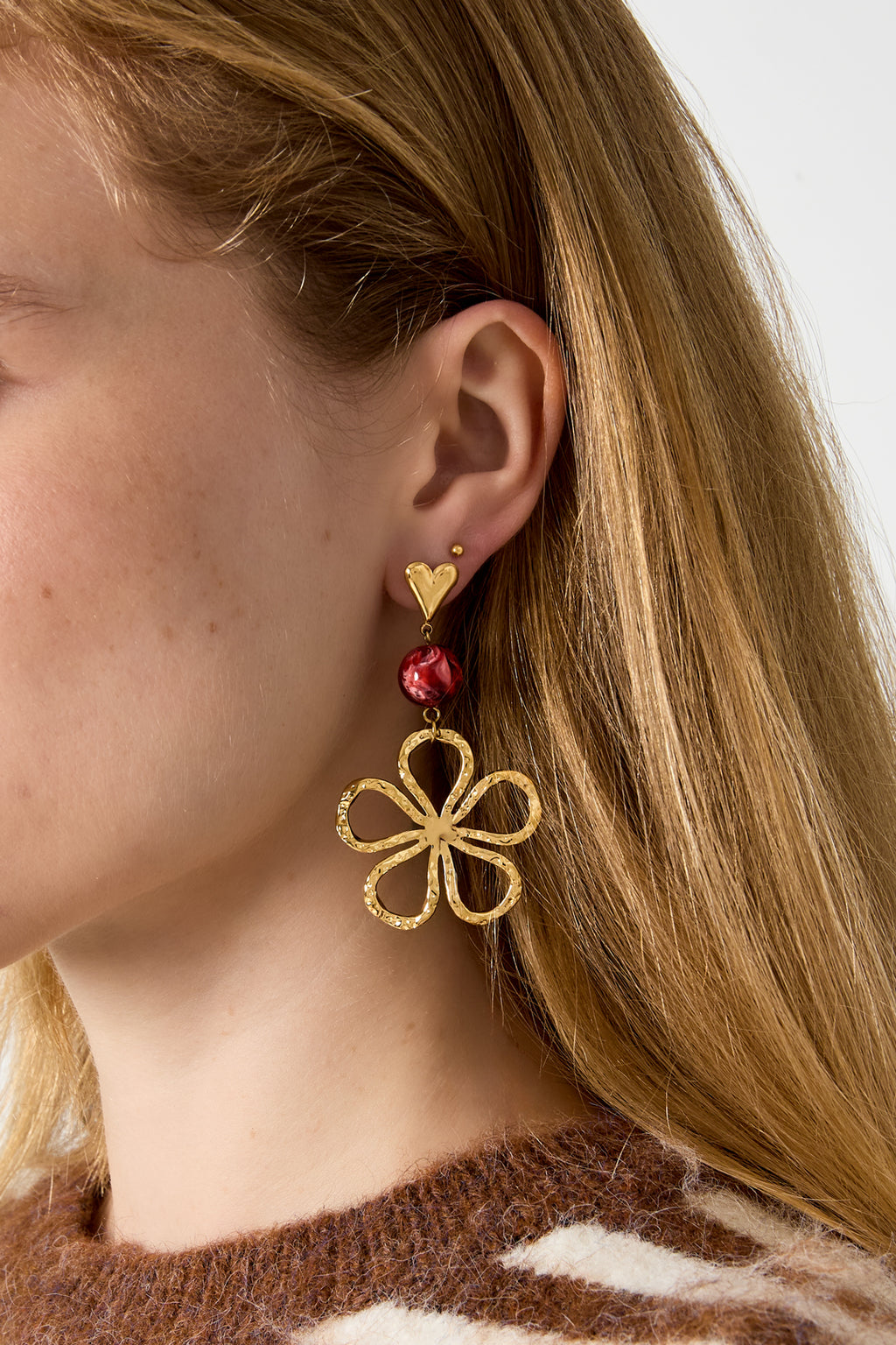 Orecchini Pendenti a Fiore in Acciaio Inossidabile – Alemy Boutique