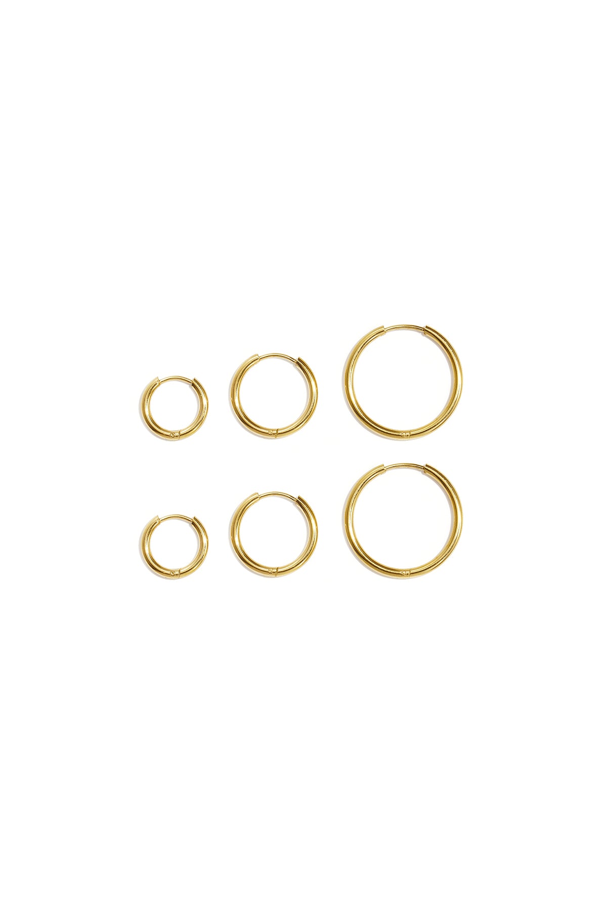 Set 3 Paia di Orecchini a Cerchio in Acciaio Inossidabile – Alemy Boutique