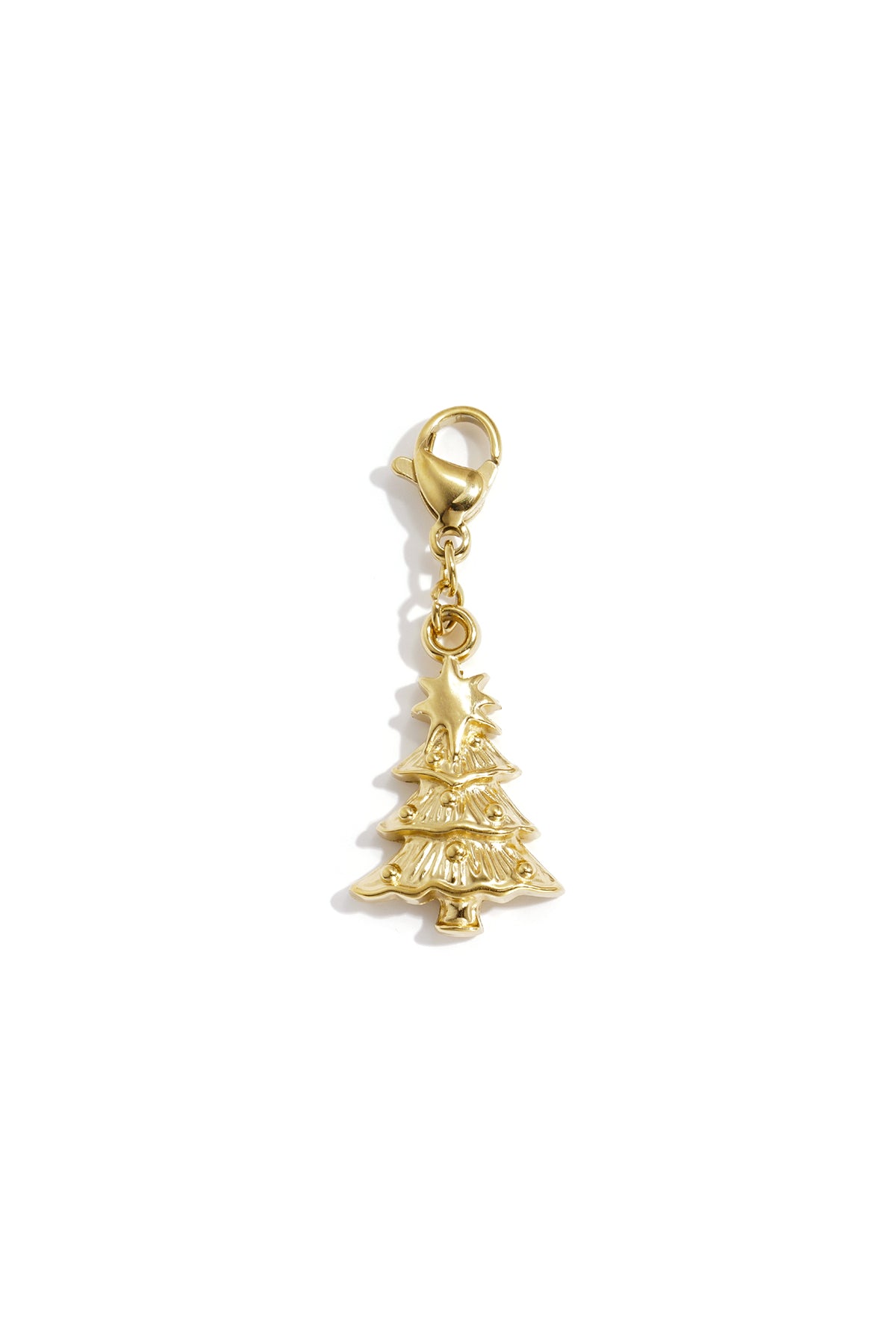 Charm Albero di Natale Color Oro – Ciondolo Natalizio per Collane e Bracciali