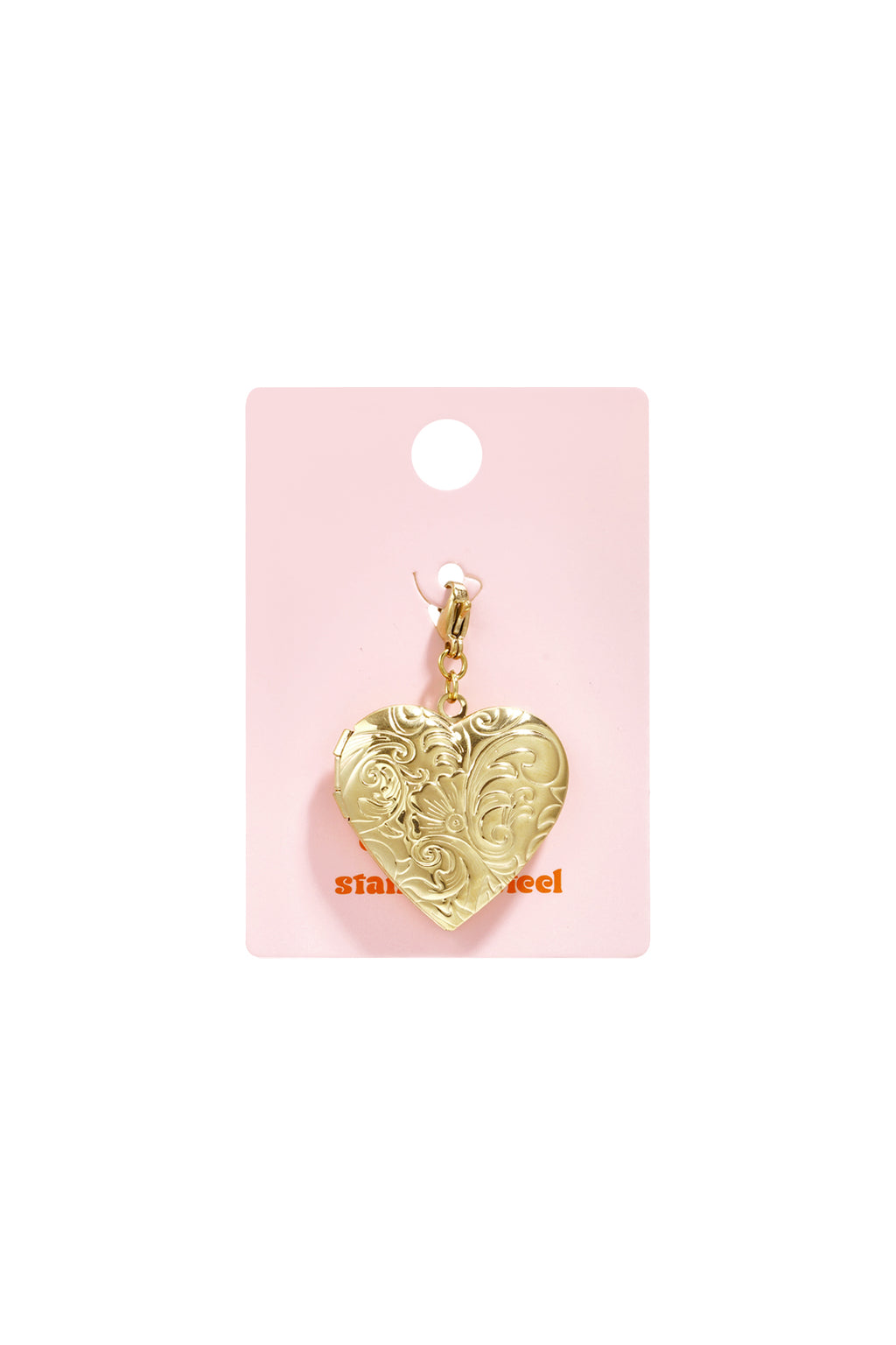 Charm Cuore Color Oro in Acciaio Inossidabile – Ciondolo per Collana e Bracciale