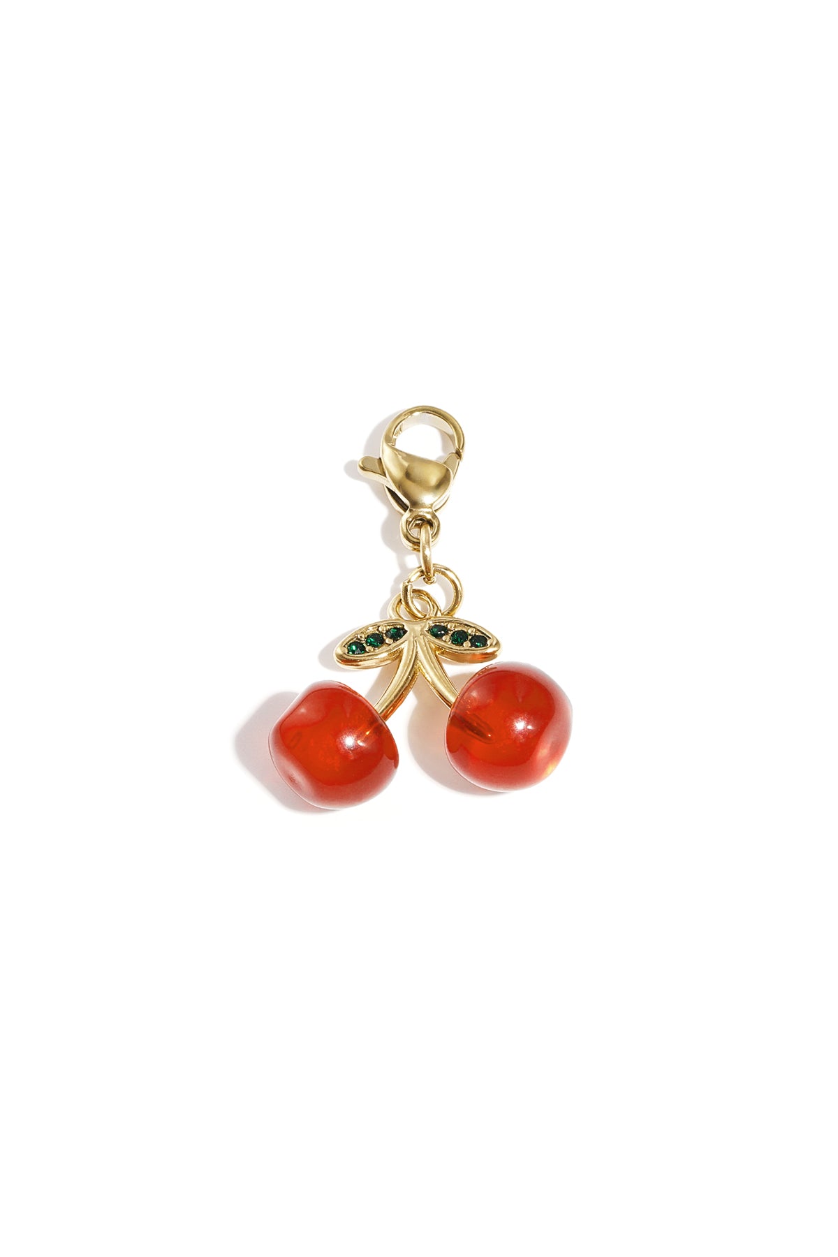 Charm Ciliegie Rosse – Ciondolo Ciliegia Color Oro per Gioielli Fai da Te