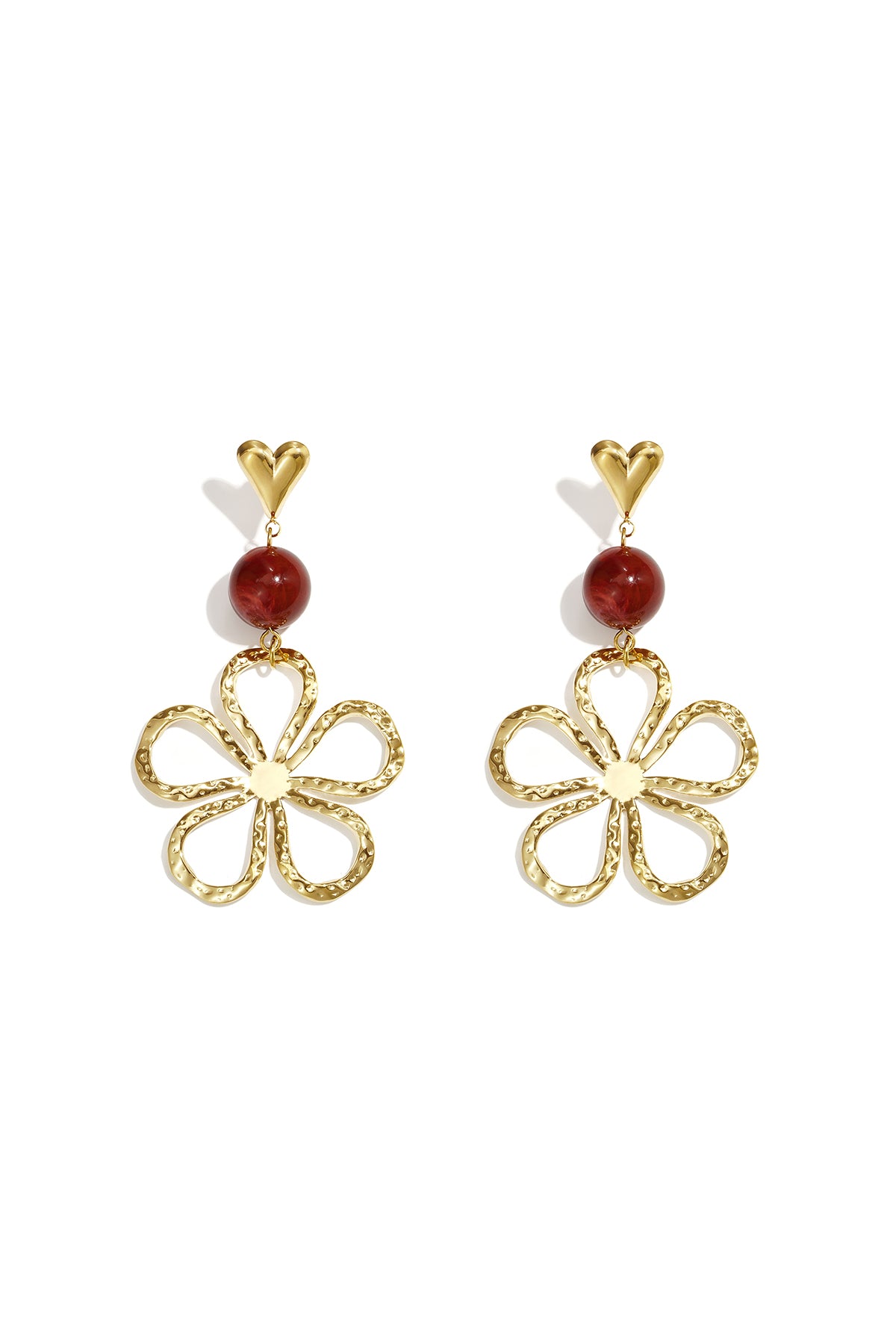 Orecchini Pendenti a Fiore in Acciaio Inossidabile – Alemy Boutique