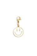Charm Faccina Sorridente Bianco e Oro – Ciondolo Smile