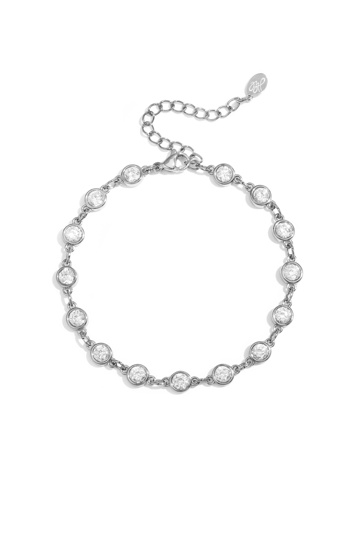 Bracciale con Zirconi Cubici in Acciaio Inossidabile – Alemy Boutique