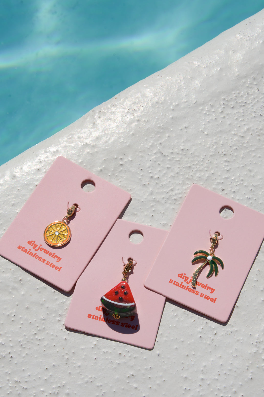 Charm Palma Tropicale Color Oro – Ciondolo con Smalto