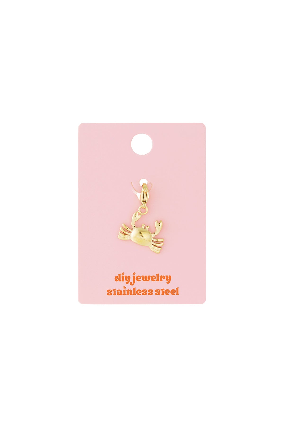 Charm Granchio Color Oro – Ciondolo per Gioielli Fai da Te
