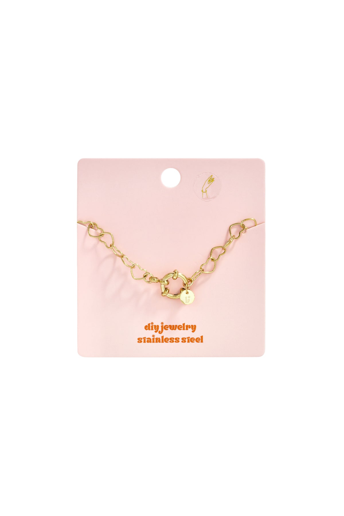 Bracciale Portacharm in Acciaio Inossidabile Color Oro – Base per Charm