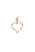 Charm Cuore Aperto con Strass Color Oro – Ciondolo per Collane e Bracciali  
