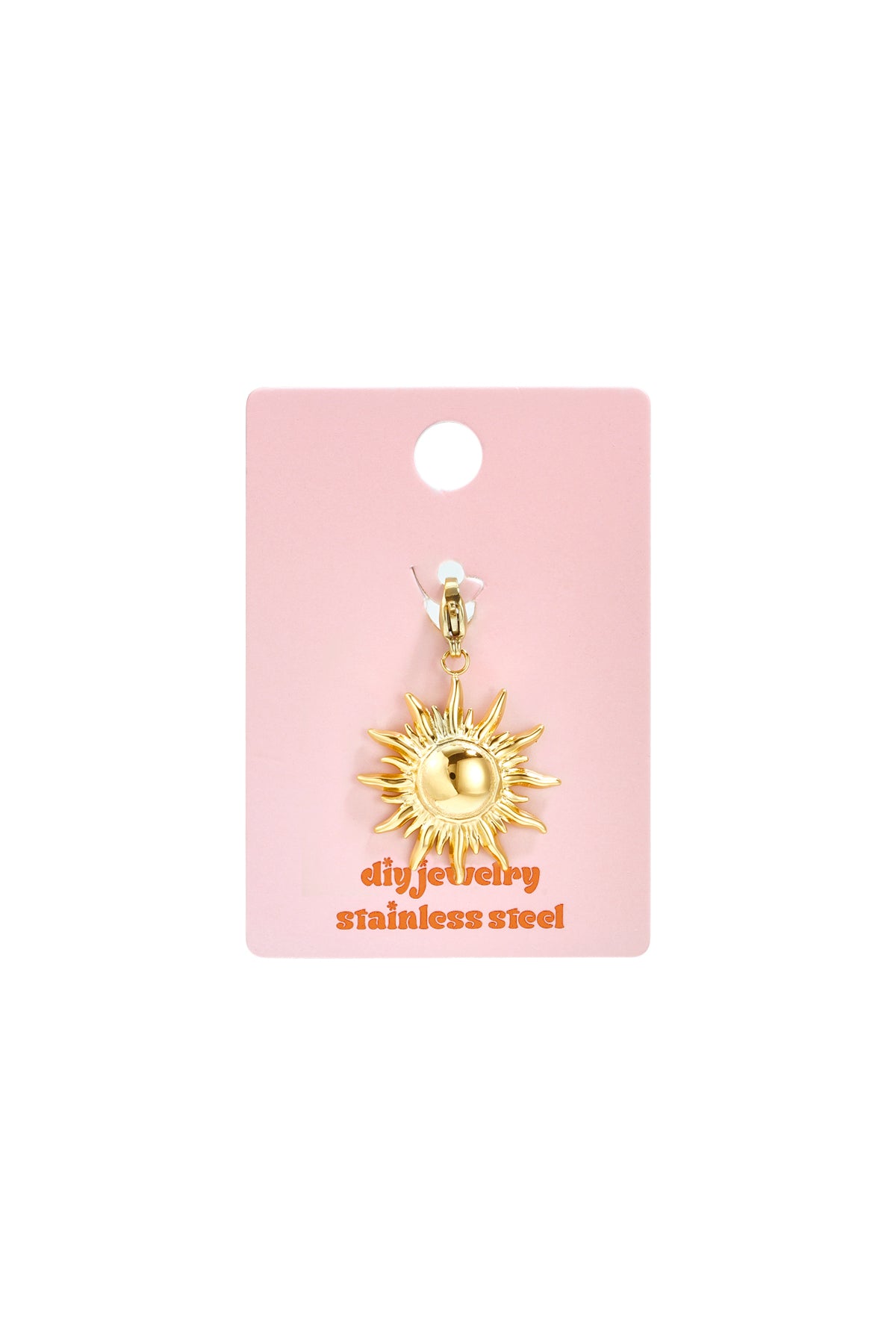 Charm Sole Color Oro in Acciaio Inossidabile – Ciondolo per Collana e Bracciale