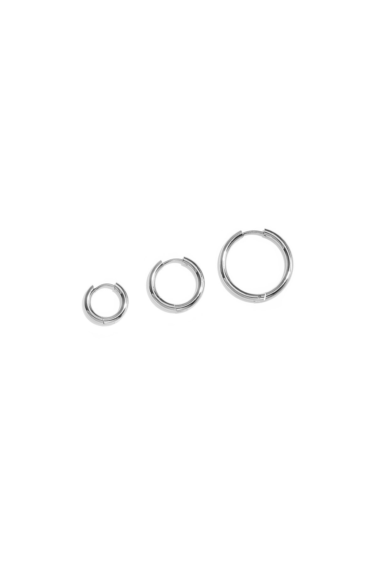 Set 3 Paia di Orecchini a Cerchio in Acciaio Inossidabile – Alemy Boutique