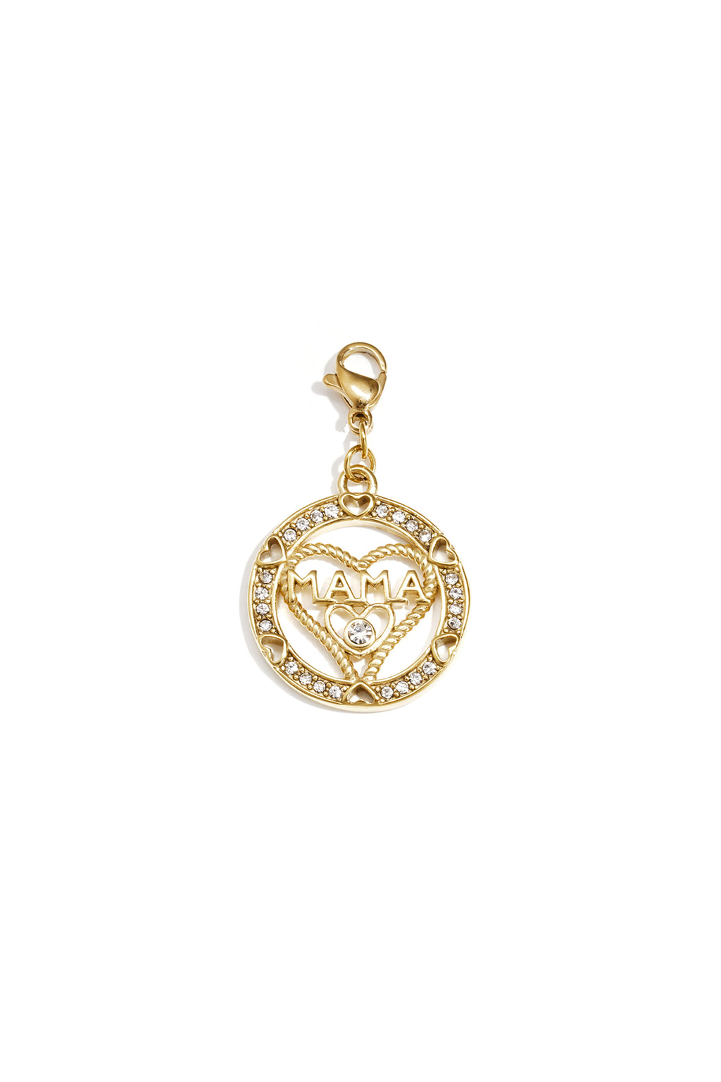 Charm MAMA con Strass Color Oro – Ciondolo Regalo per Mamma