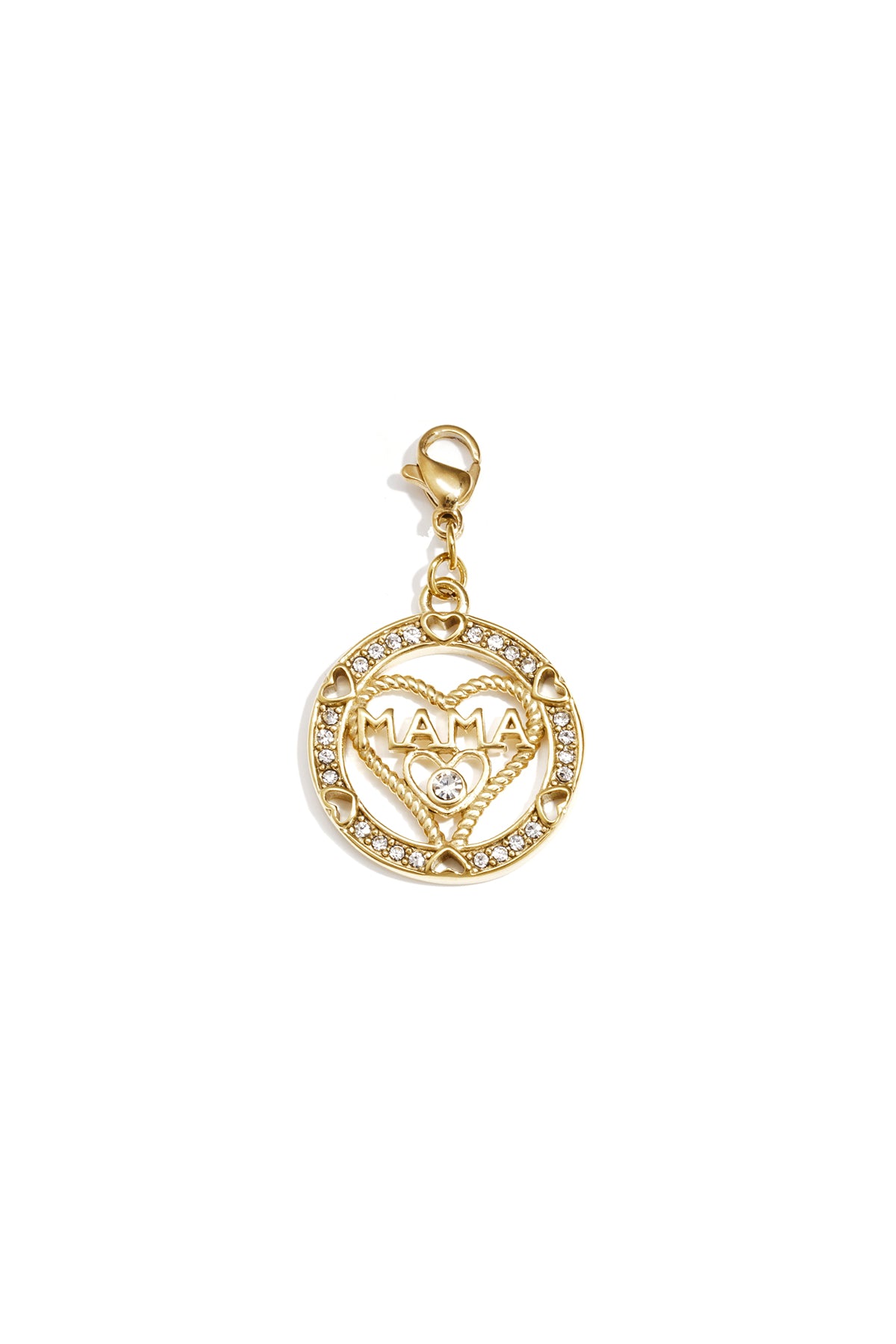 Charm MAMA con Strass Color Oro – Ciondolo Regalo per Mamma