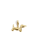 Charm Cane Bassotto Dorato in Acciaio Inossidabile