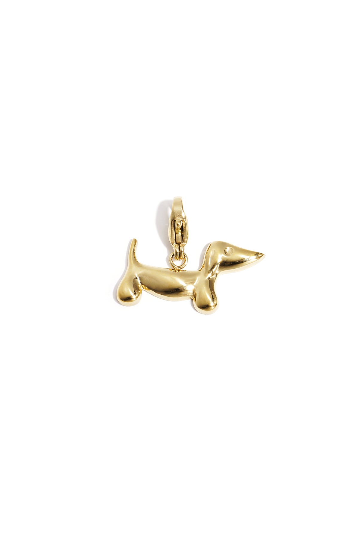 Charm Cane Bassotto Dorato in Acciaio Inossidabile