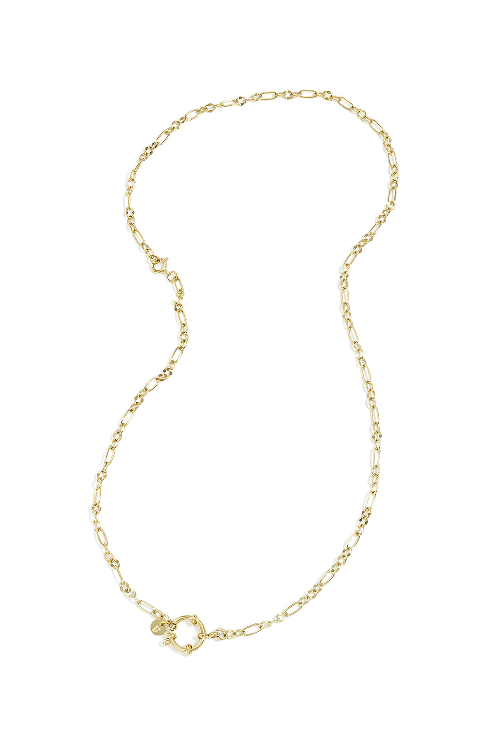 Collana Portacharm con Maglie Variabili in Acciaio Inossidabile Color Oro
