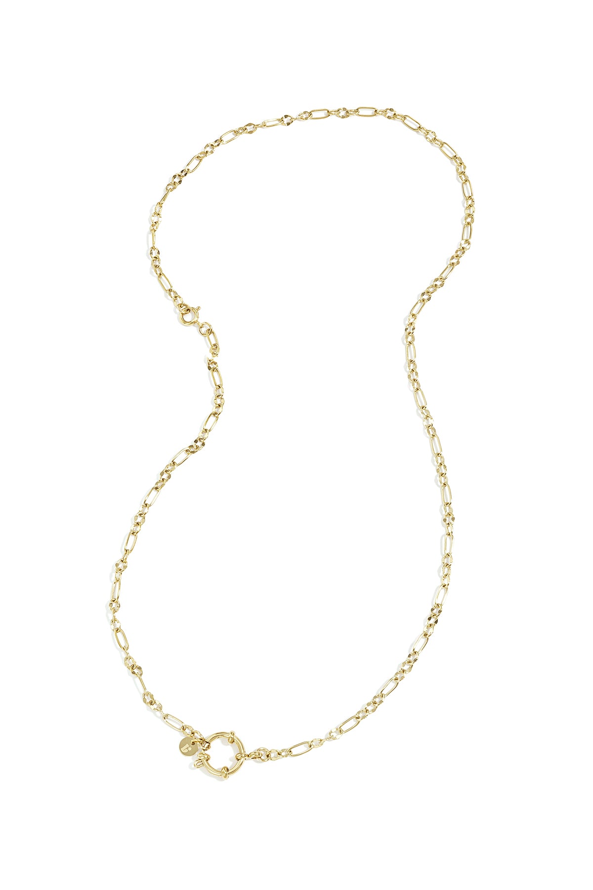 Collana Portacharm con Maglie Variabili in Acciaio Inossidabile Color Oro