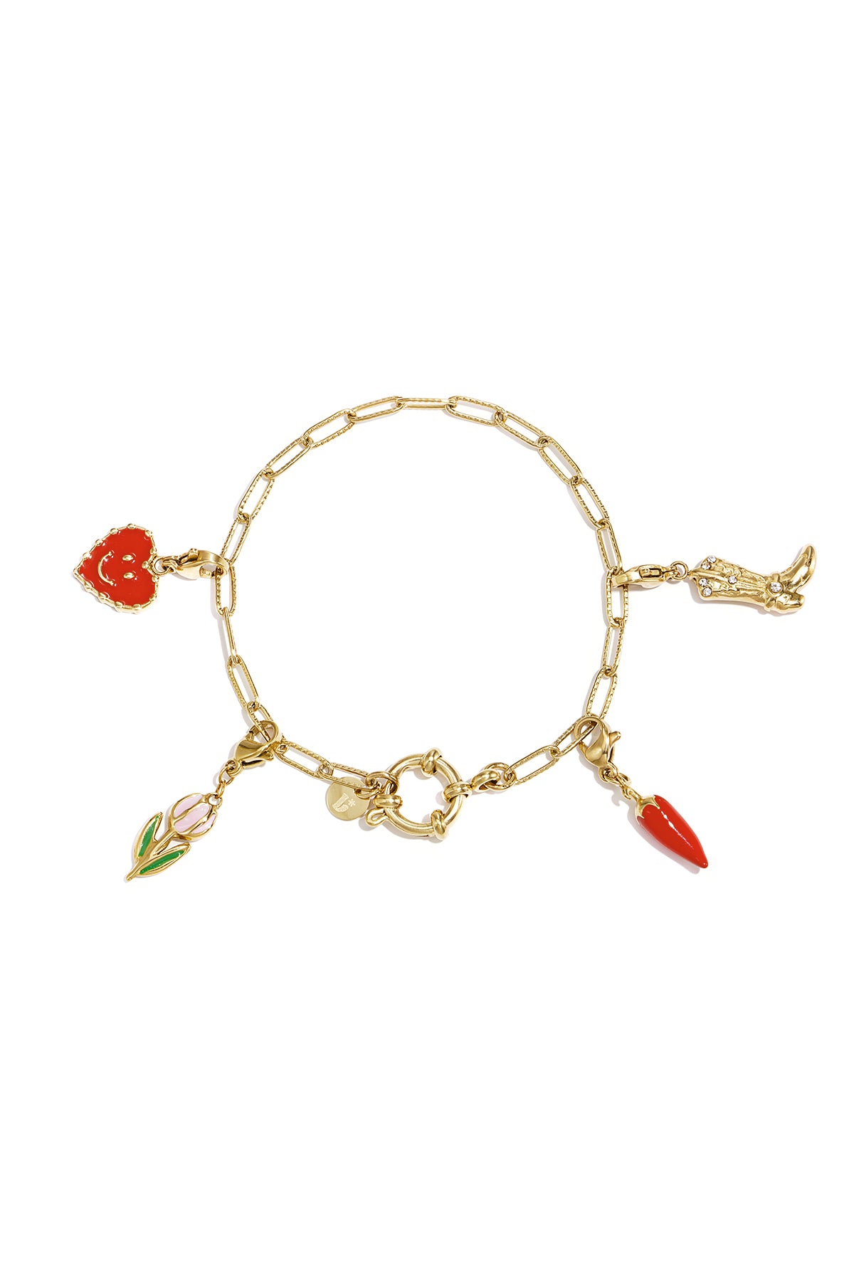 Bracciale Donna Portacharm in Acciaio Inossidabile Color Oro
