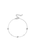 Braccialetto con piccoli cuori e strass in acciaio inox