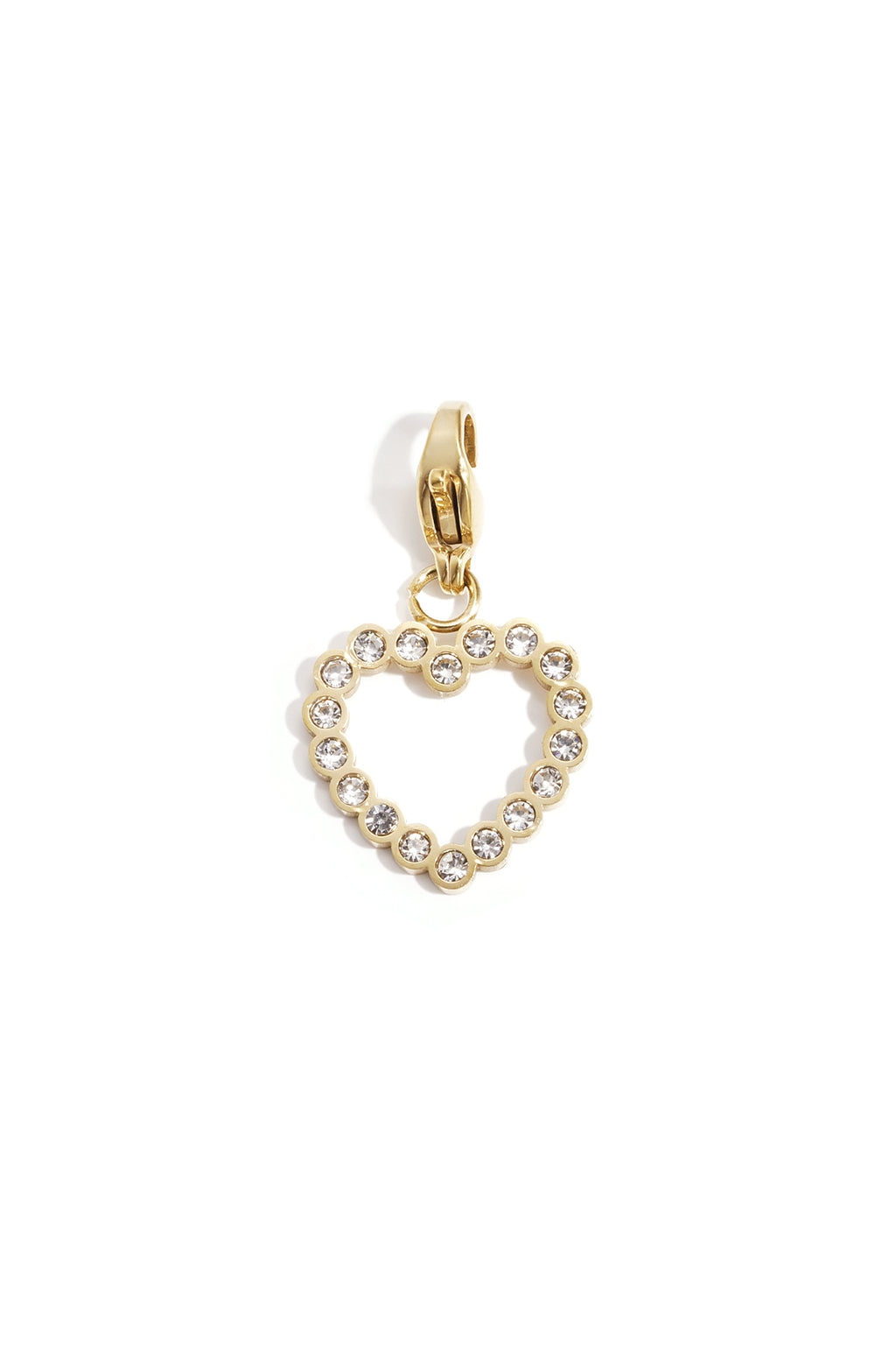 Charm Cuore con Strass Color Oro – Ciondolo per Collana e Bracciale