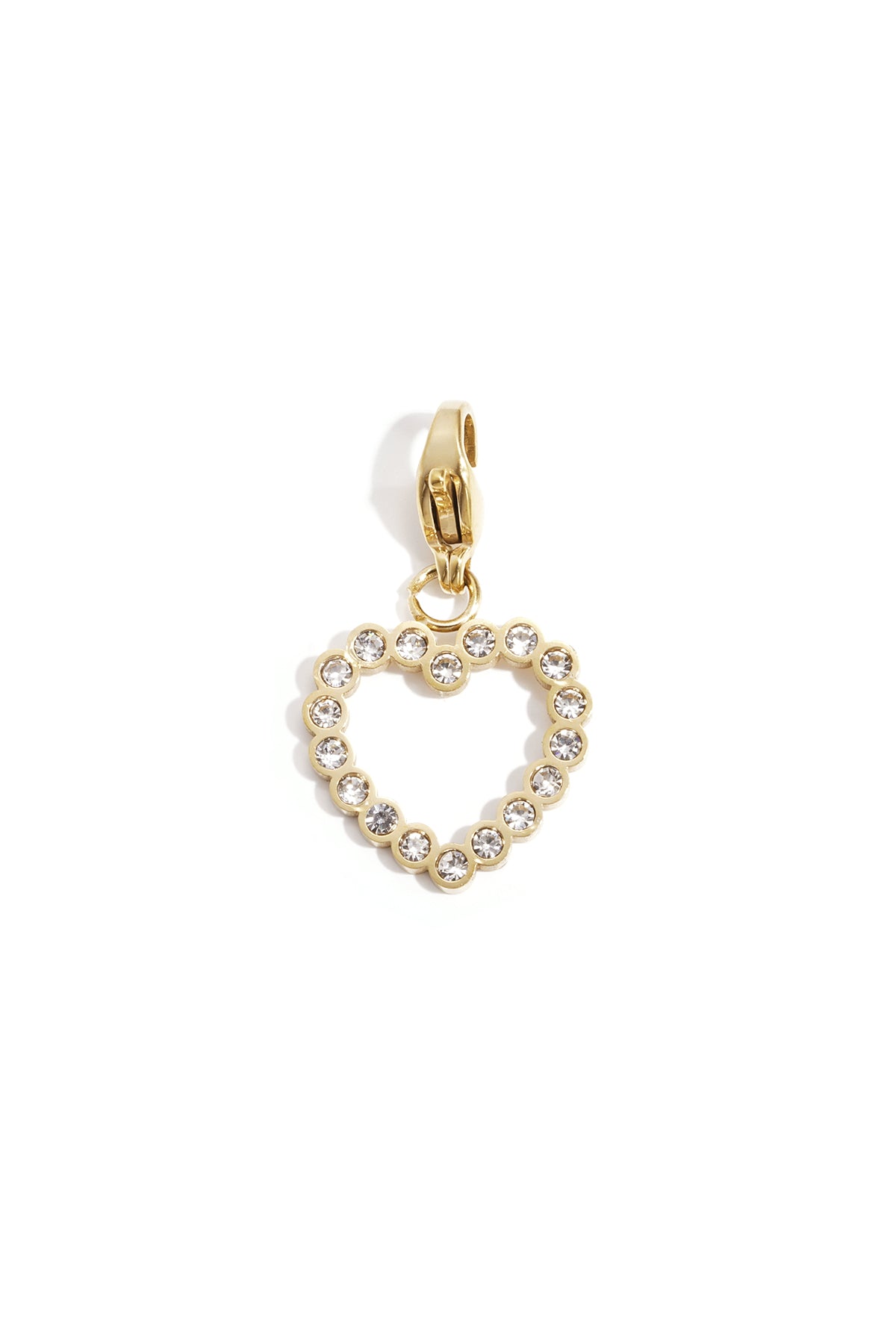 Charm Cuore con Strass Color Oro – Ciondolo per Collana e Bracciale