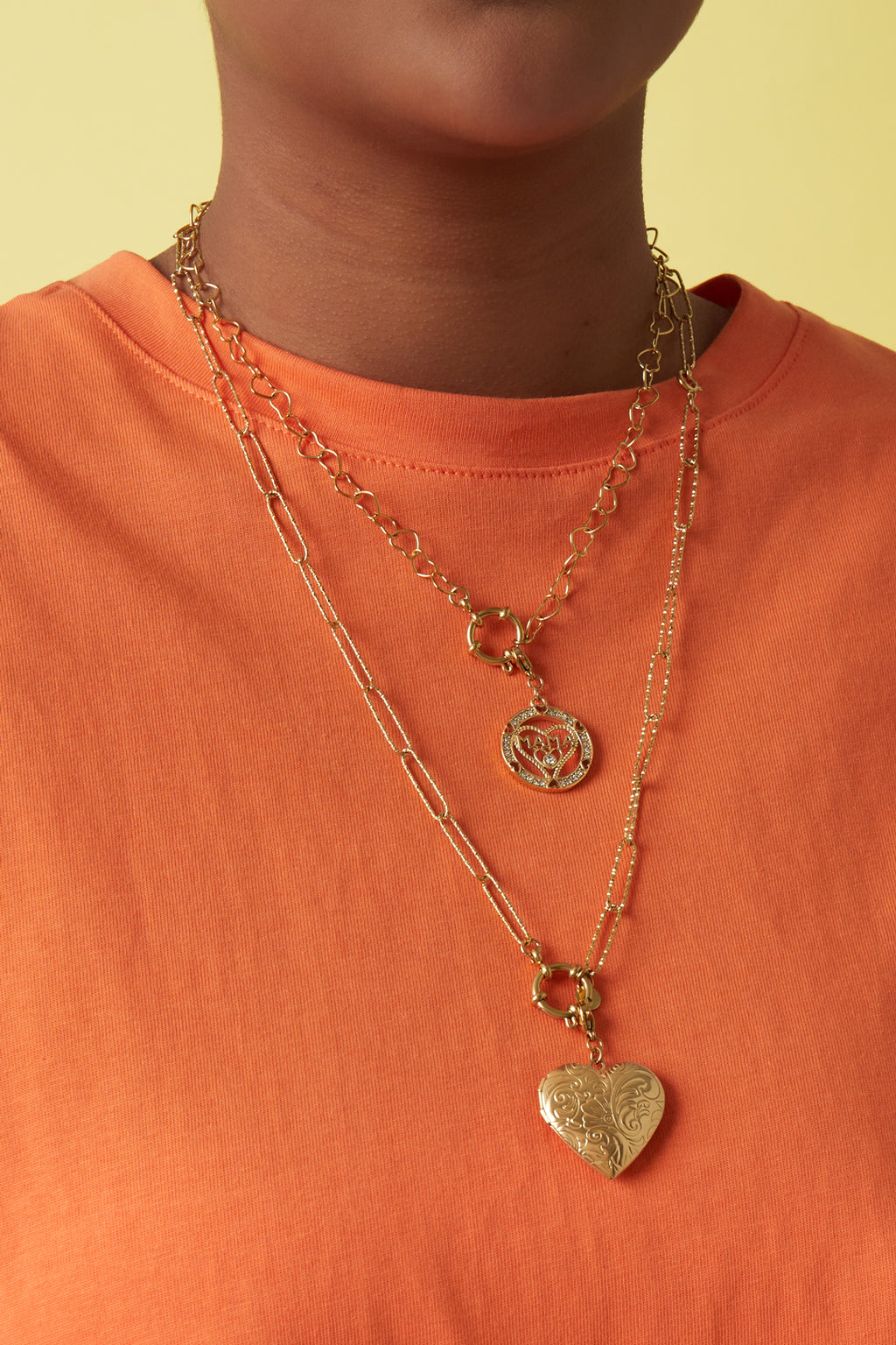 Charm Cuore Color Oro in Acciaio Inossidabile – Ciondolo per Collana e Bracciale