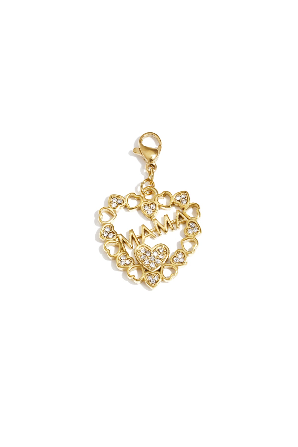 Charm Cuore Decorato Color Oro – Ciondolo Romantico