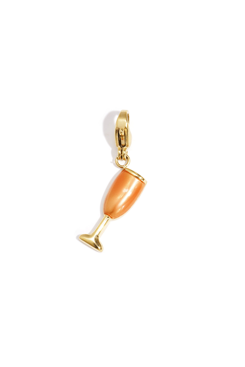 Charm Calice Spritz Arancione Color Oro – Ciondolo per Collane e Bracciali