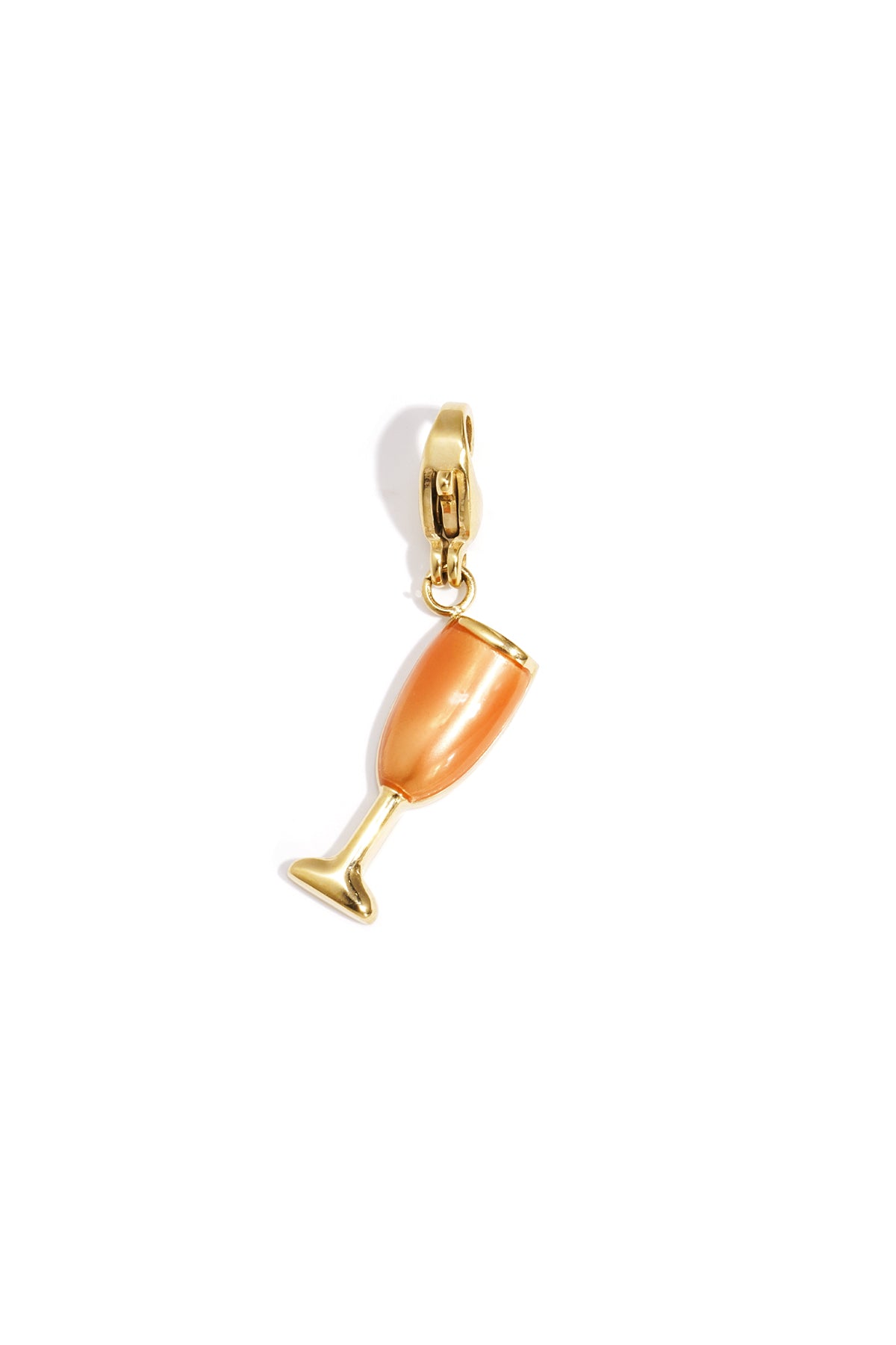 Charm Calice Spritz Arancione Color Oro – Ciondolo per Collane e Bracciali