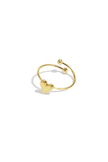 Anello regolabile con piccolo cuore in acciaio inox – oro o argento