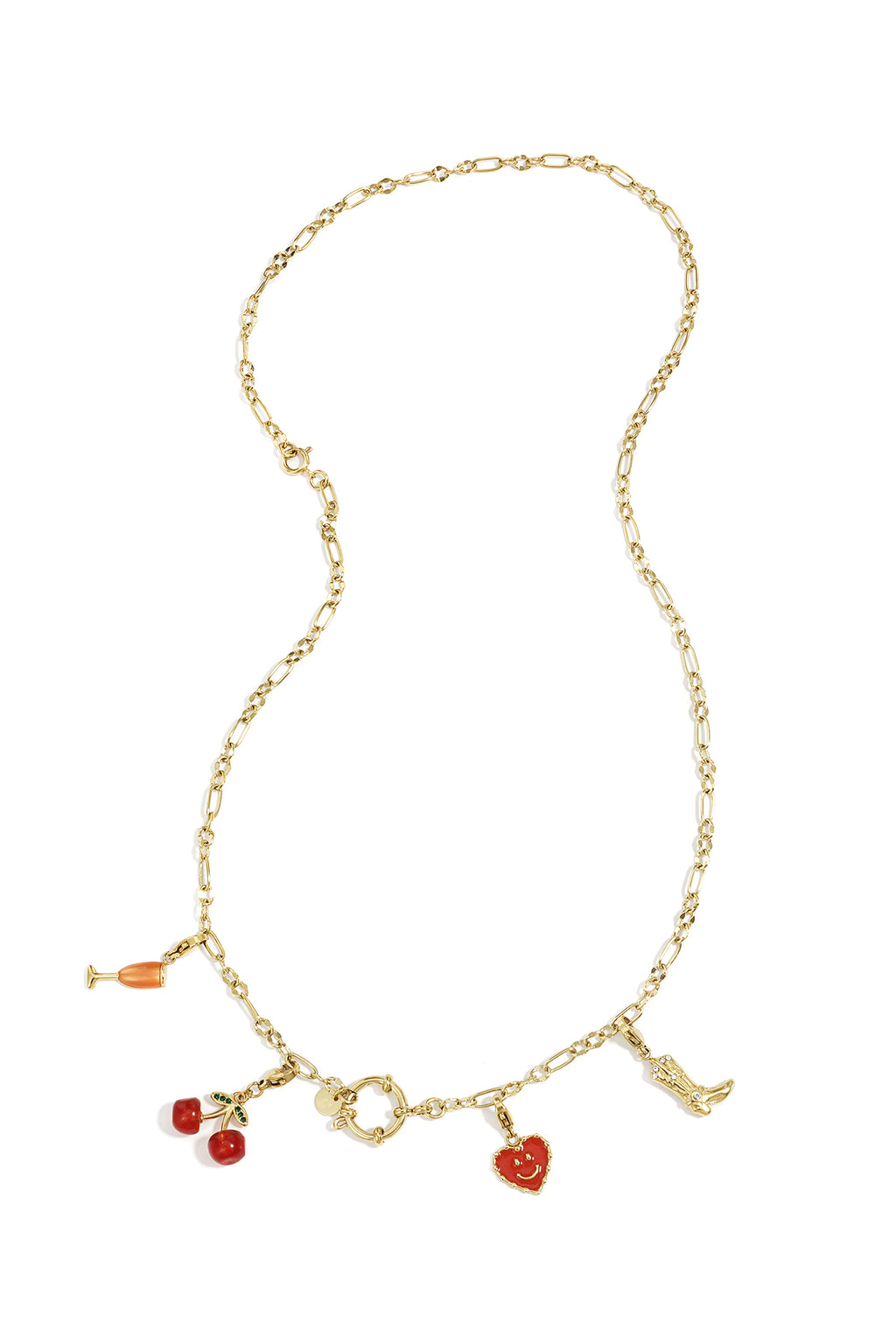 Collana Portacharm con Maglie Variabili in Acciaio Inossidabile Color Oro