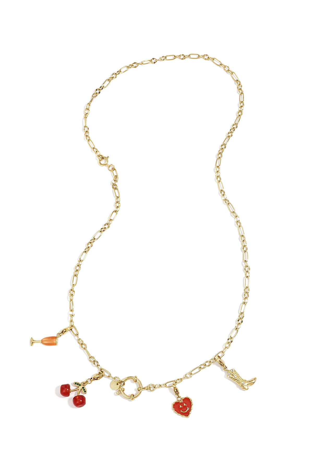Collana Portacharm con Maglie Variabili in Acciaio Inossidabile Color Oro