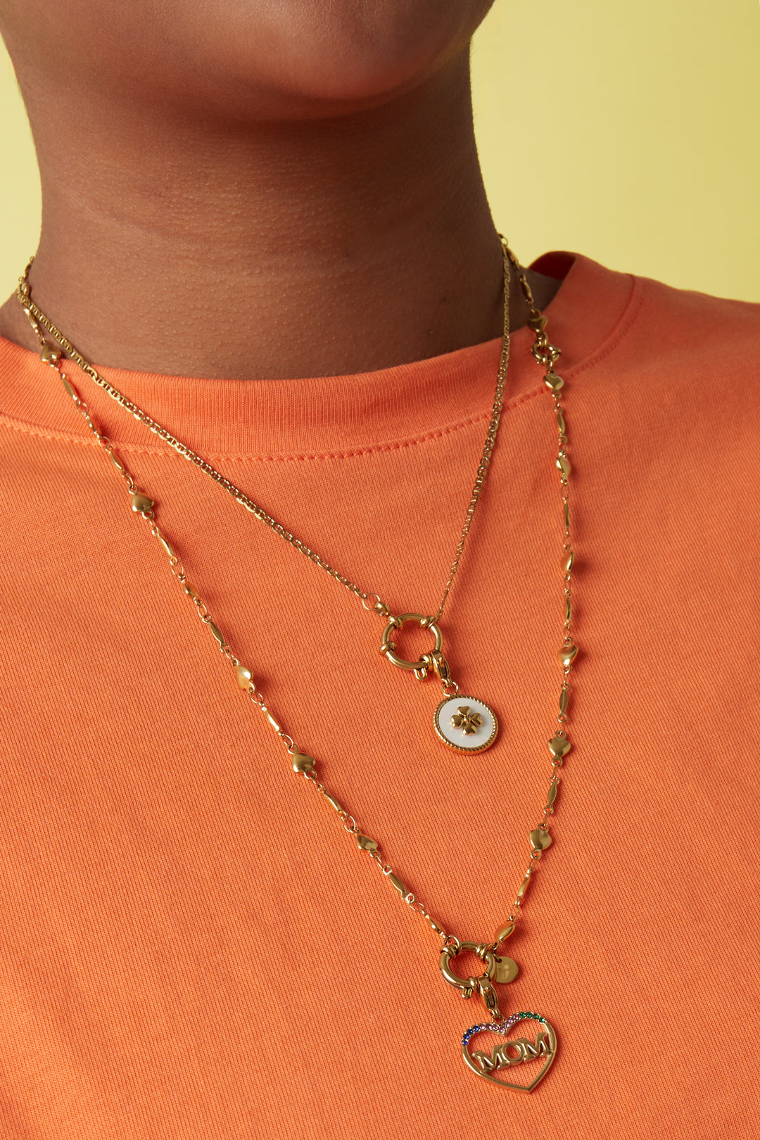 Collana Portacharm in Acciaio Inossidabile Color Oro – Base per Charm