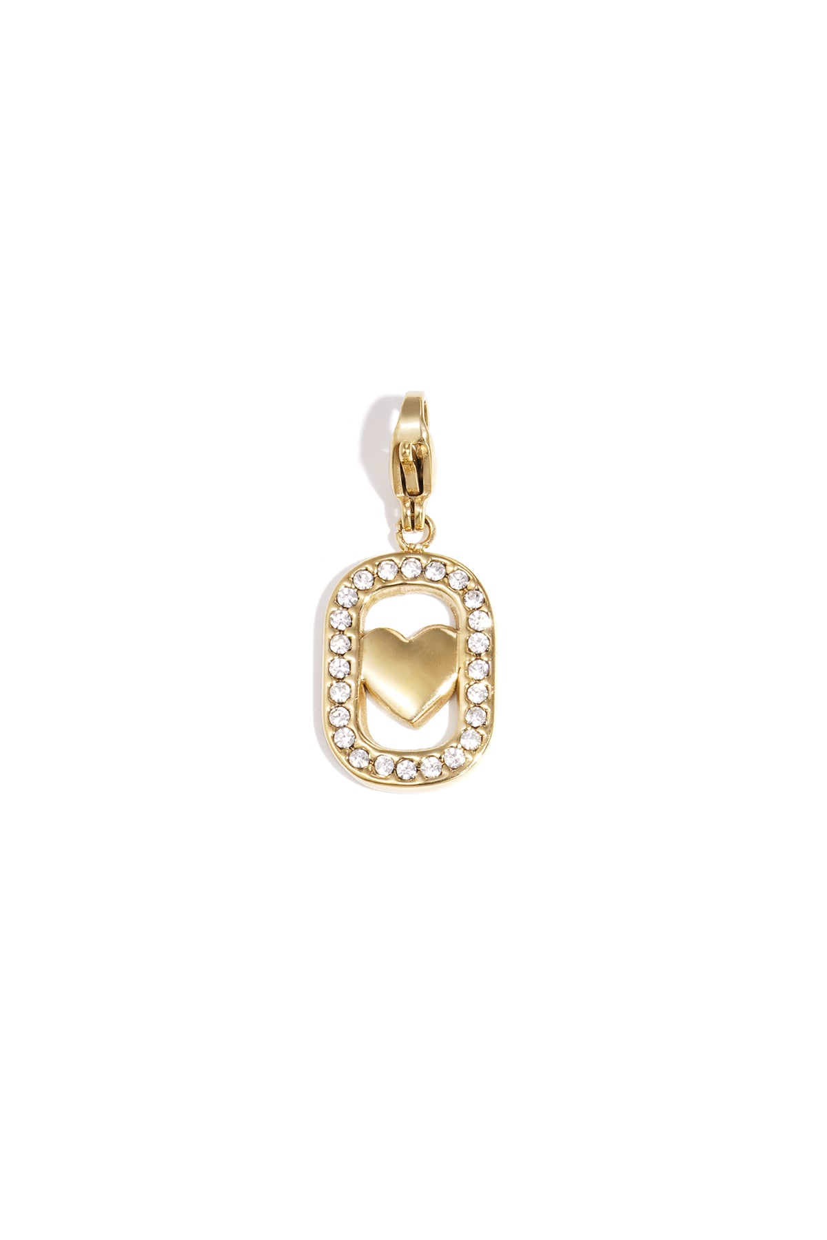 Charm Cuore con Strass Color Oro – Ciondolo per Collane e Bracciali