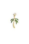 Charm Palma Tropicale Color Oro – Ciondolo con Smalto