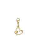 Charm Doppio Cuore Color Oro – Ciondolo per Collane e Bracciali Fai da Te  